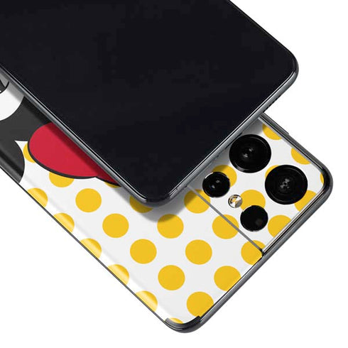 Disney Minnie Mouse Profile Yellow Dots Galaxy S21 Ultra 5G Skin